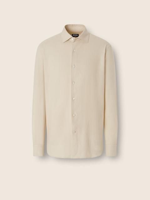 ZEGNA CREAM WHITE CASHCO SHIRT