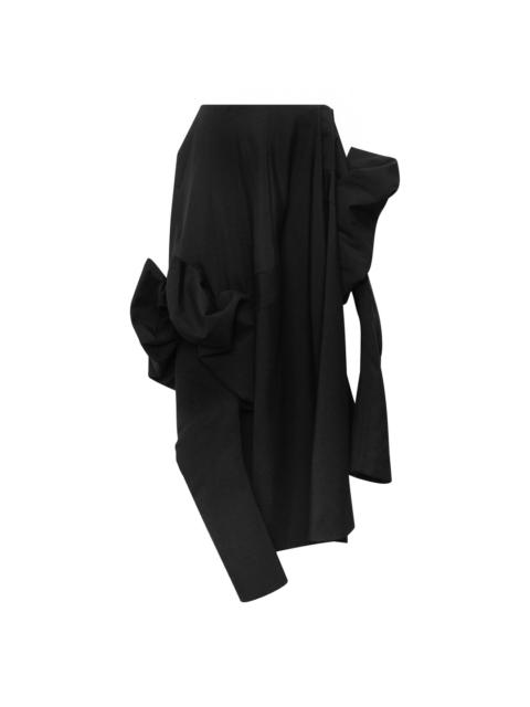 Comme Des Garçons Draped Oversized Midi Skirt