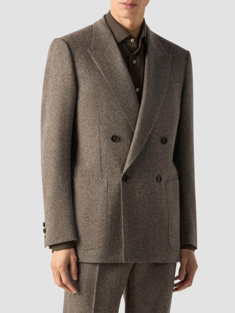 ZEGNA Men's Wool and Cashmere Jacket - Light Brown