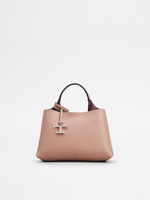 Tod's BAG IN LEATHER MICRO - BURGUNDY, PINK