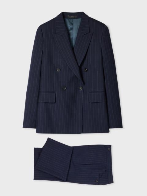 Paul Smith Women's Navy Stripe Double-Breasted Suit