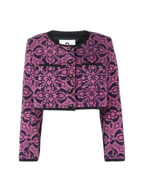 Marine Serre graphic-print cropped jacket