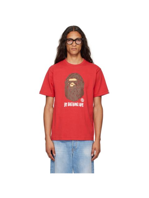 Red Hand Drawn 'By Bathing Ape' T-Shirt