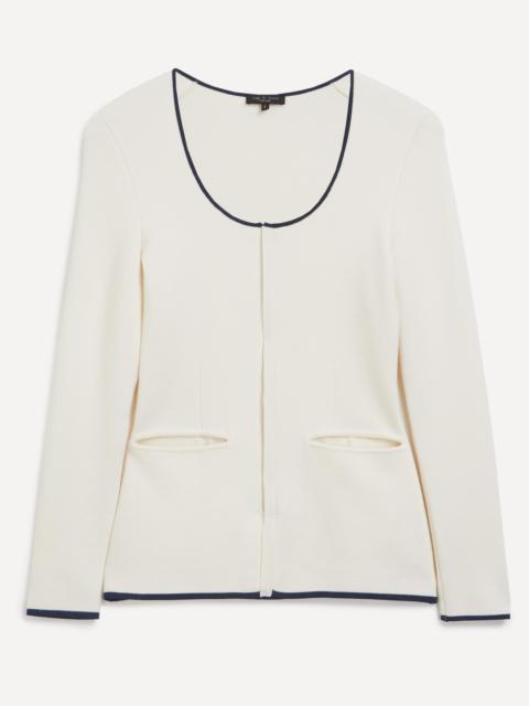 rag & bone Ella Scoop-Neck Zip-Up Cardigan