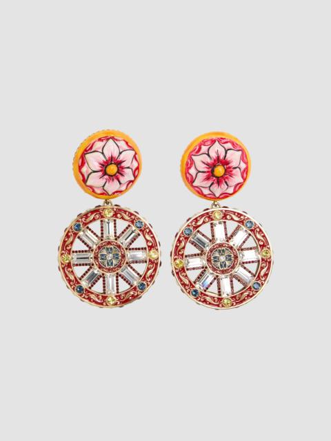 Dolce & Gabbana Women's Goldtone, Glass Crystal & Resin Clip-On Drop Earrings - Multicolor
