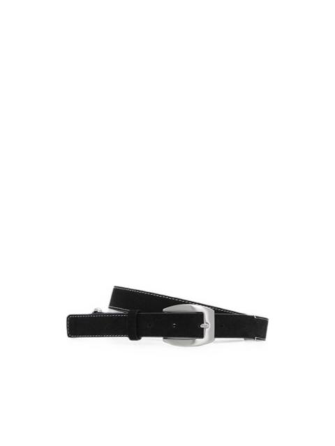NN07 Dual contrast-stitch suede belt