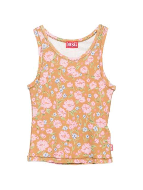 Diesel floral print ribbed top