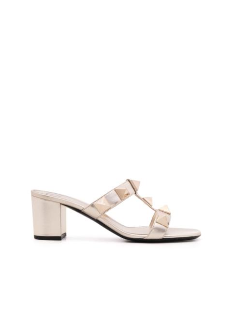 Valentino Roman Stud metallic sandals
