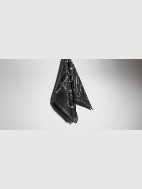 GUCCI Printed cotton silk pocket square