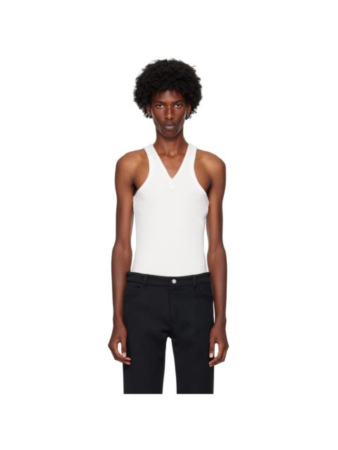 courrèges White Zipped Tank Top