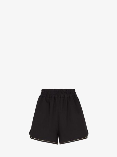 FENDI Black denim shorts