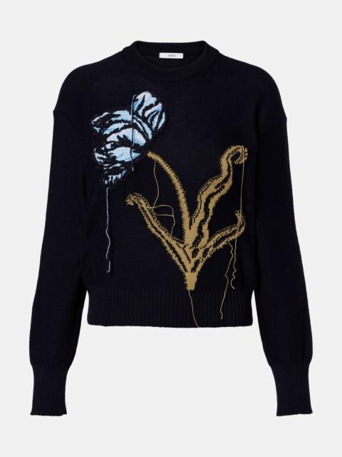 Erdem Intarsia wool and cotton sweater