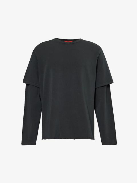 424 Layered long-sleeved stretch-cotton T-shirt