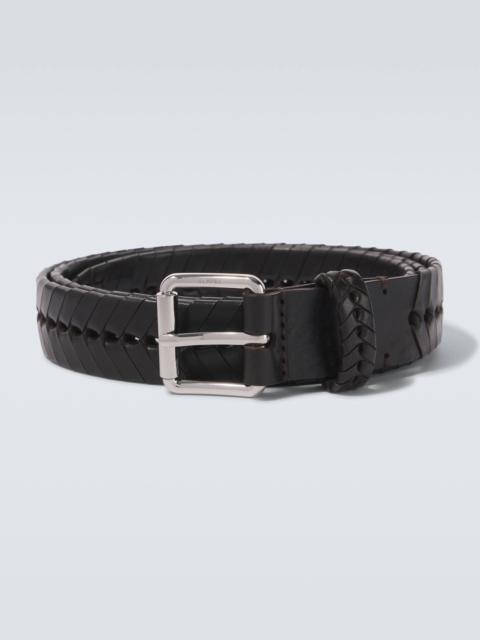Lemaire Braided leather belt