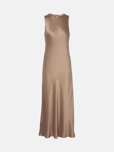 ASCENO Valencia silk charmeuse maxi dress