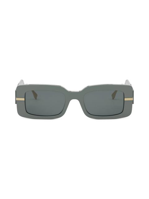 'Fendigraphy 51mm Rectangular Sunglasses in Grey/Smoke