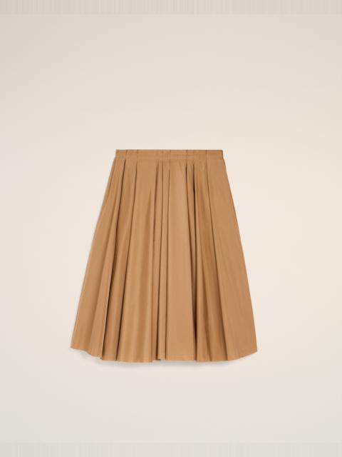 AMI Paris BROWN TAFFETAS MIDI COROLLA SKIRT
