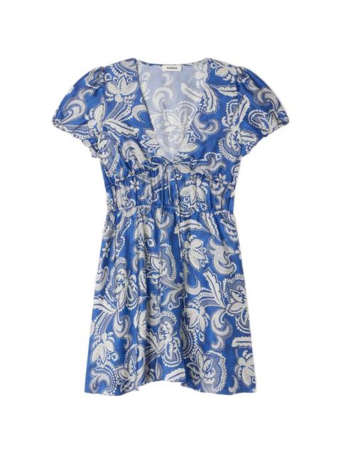 Sandro V-neck floral-print dress