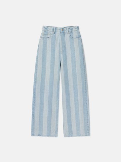 Nanushka Striped Wide-Leg Jeans