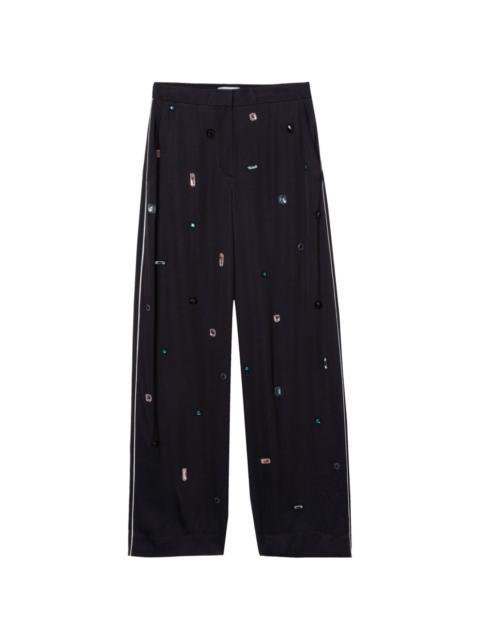 3.1 Phillip Lim gem-embellished chiffon trousers