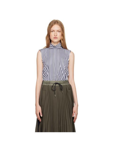 sacai Navy Striped Top