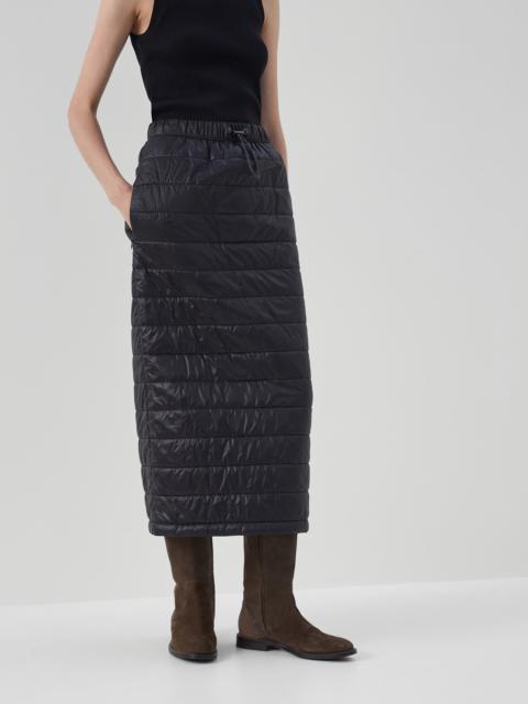 Brunello Cucinelli Quilted matte nylon skirt with Thermore® padding