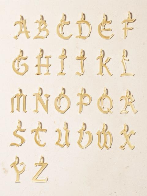 FOUNDRAE Initials 18-karat gold diamond pendant Gold