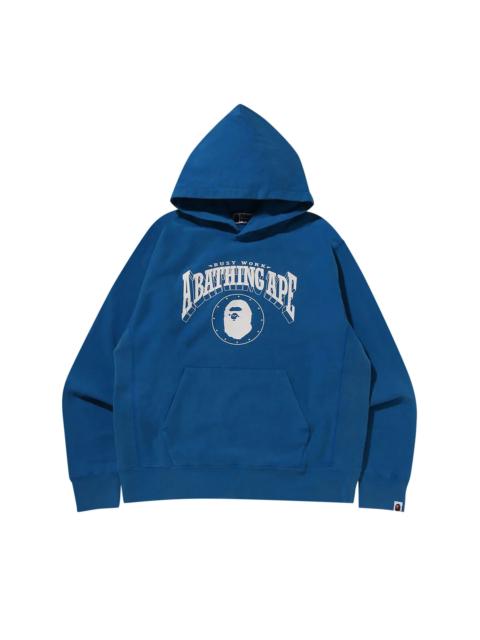 A BATHING APE® BAPE Washed Relaxed Fit Hoodie 'Blue'