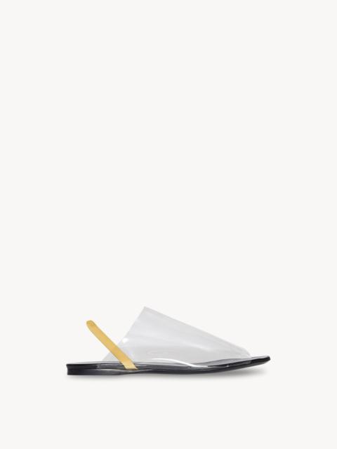 The Row Clear Sandal in Vinyl and Leather