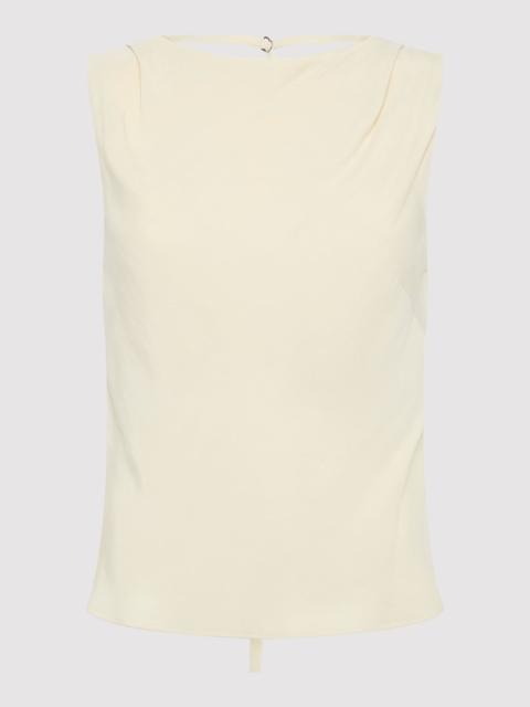 ST. AGNI Draped Cowl Top - Dove