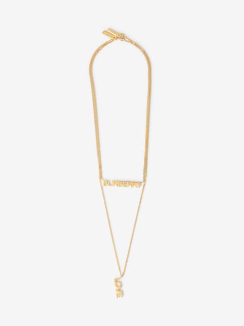 Burberry Gold-plated Logo and Love Necklaces