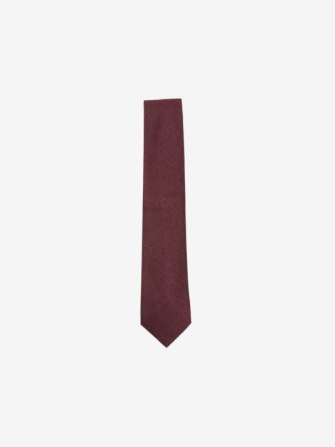 Canali textured-weave silk tie