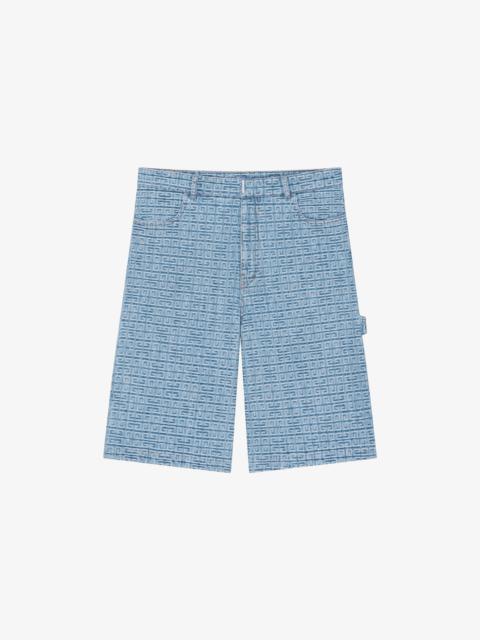 Givenchy CARPENTER BERMUDA SHORTS IN 4G DENIM