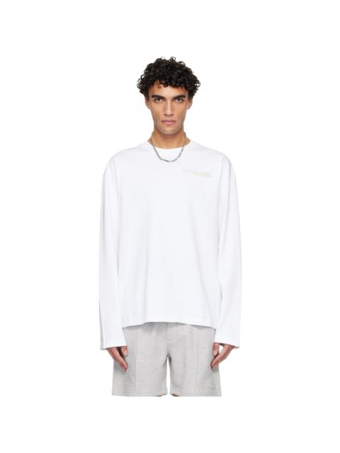 White Glitch Orchid Long Sleeve T-shirt