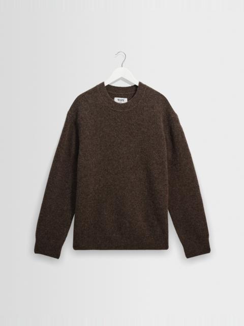 Wax London Wilde - Chocolate Brown Fluffy Wool Crewneck