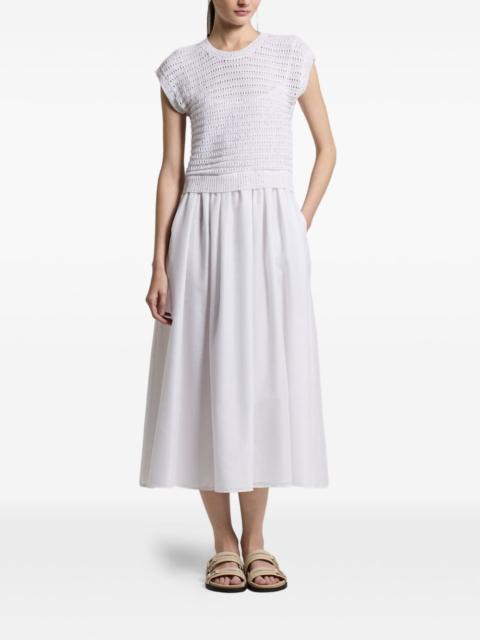 PESERICO crocheted-detail midi dress