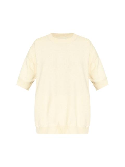 crew-neck knitted T-shirt