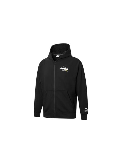 PUMA Club Graphic Full Zip Jacket 'Black' 533199-01