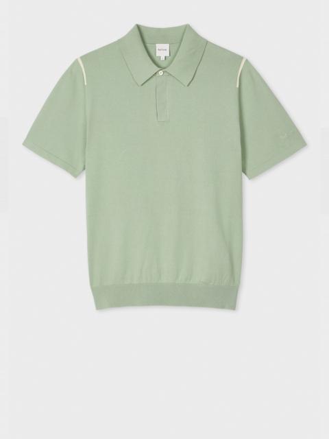 Paul Smith Green Organic Cotton Knitted Polo Shirt