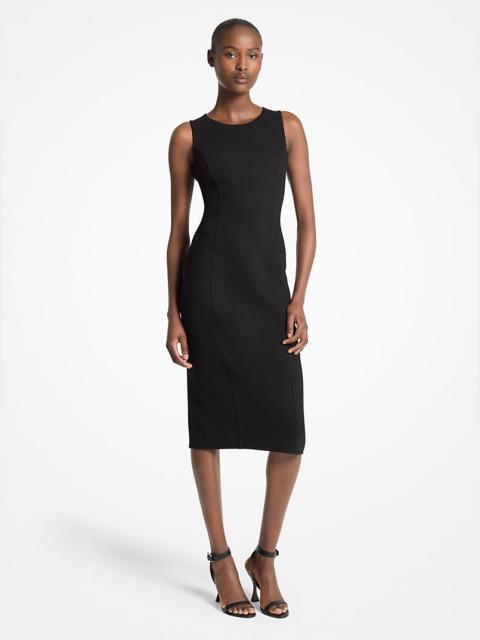 MICHAEL KORS COLLECTION Double-Faced Stretch Wool Crepe Sheath Dress