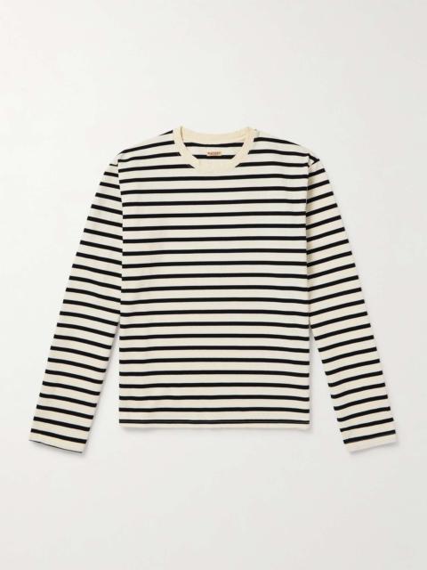 Printed Striped Cotton-Jersey T-Shirt