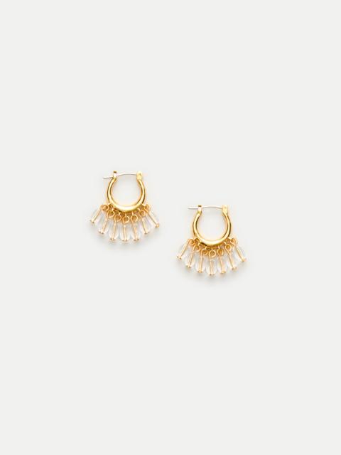 J.CREW Beaded huggie hoops