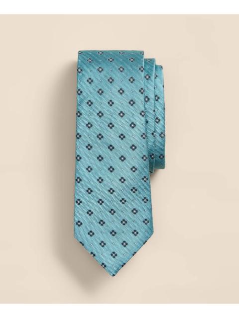 Brooks Brothers Silk Flower Dot Foulard Tie