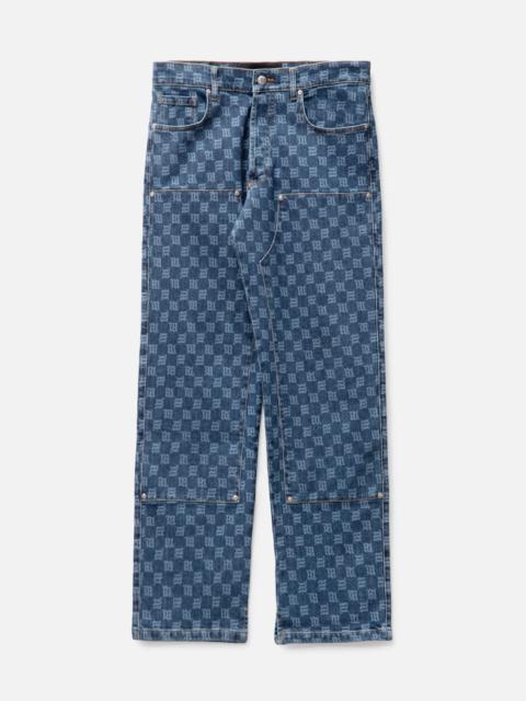 MISBHV monogram-print Carpenter Jeans - Blue