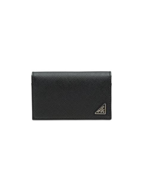 Prada Men's Saffiano Leather Card Holder - Black