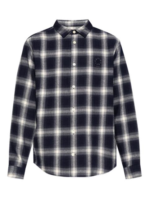ALLSAINTS check-embroidered shirt