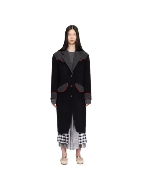 Molly Goddard Gray & Black Charlie Coat
