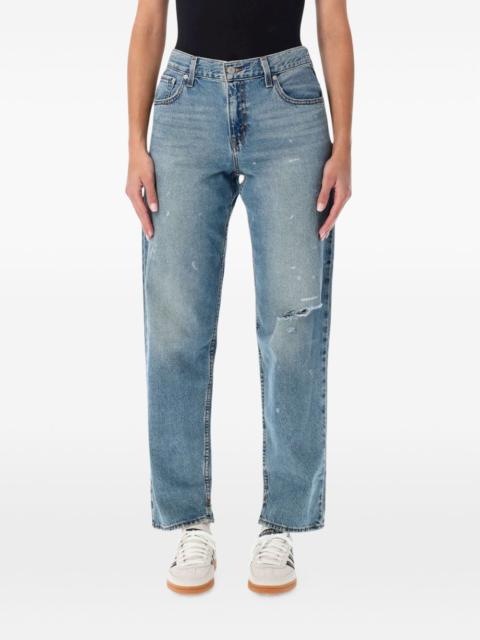 Levi's distressed cinched-back jeans