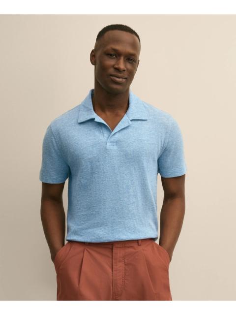Brooks Brothers Cotton-Linen Pique Johnny Collar Shirt