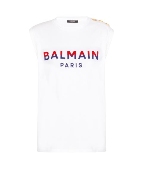 Flocked Balmain Paris T-Shirt
